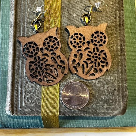 Owl earrings. Super light. Bohemian. Hippie style. 70’s style Vintage feel - Picture 11 of 11
